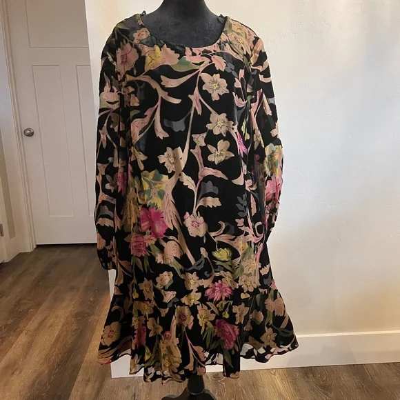 Eliza j print velvet shift dress online